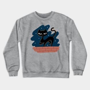 cat retro style Crewneck Sweatshirt